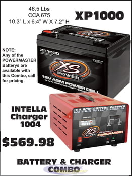 XS Power 16 Volt Battery XP1000 &1004 INTELLI Charge COMBO
