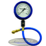4" GLOW-IN-THE-DARK AIR PRESSURE GAUGE (100PSI)